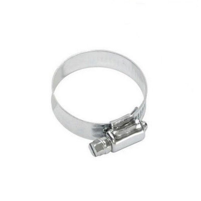 Securpak Zinc Plated Hose Clip (Pack of 2) Silver (0.5in)