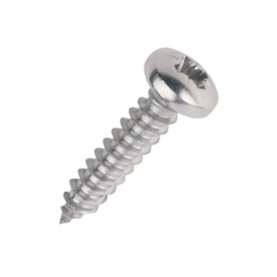 Securpak Zinc Plated Pozi, Pan Self Tapping Screws (Pack of 20) Silver ...