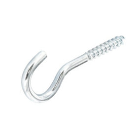 Securpak Zinc Plated Screw Hook (Pack of 25) Silver (80mm x 12mm)