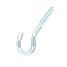 Securpak Zinc Plated Screw Hook (Pack of 4) Silver (One Size)