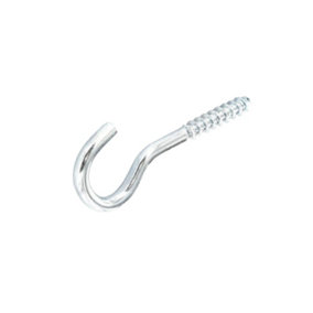 Securpak Zinc Plated Screw Hook (Pack of 40) Silver (55mm x 8mm)