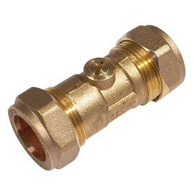 Securplumb CXC Isolating Valve (Pack of 10) Br (15mm)