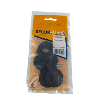 Securplumb Rubber Washers (Pack of 10) Black (One Size)
