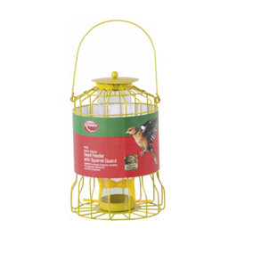 Seed Bird Feeder With Squirrel Guard Yellow