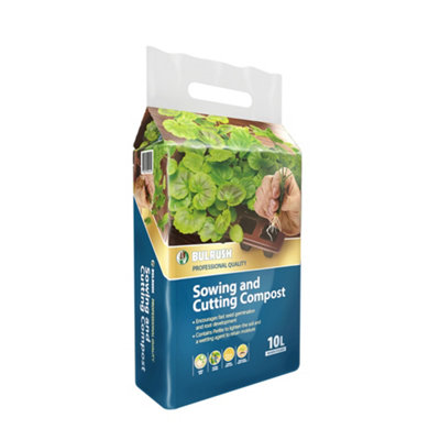 Seed & Cutting Compost 10L Bag, Professional Quality Fine Grade, Resealable Bag