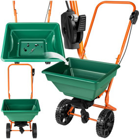 Seed Spreader - 25 l cart, for salt, grit, fertiliser and seeds - green