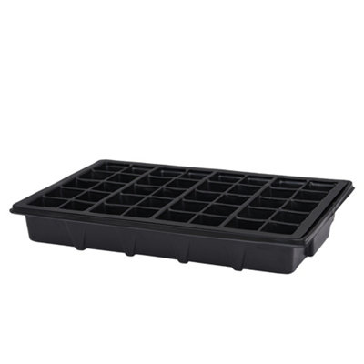 Seed Tray Propagator Kit, 40 Cells Windowsill Greenhouse & Garden, Seedling & Plugs Starter Plastic Grow Trays (Pack of 6)