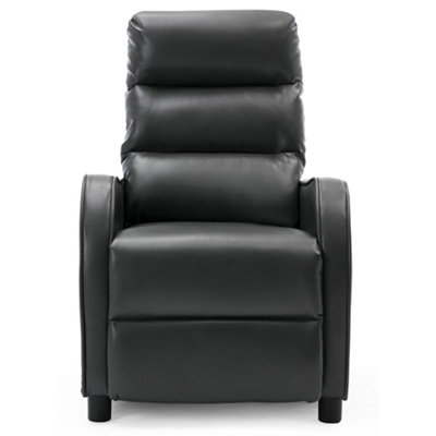 Selby Bonded Leather Pushback Armchair Gaming Recliner Chair (Grey)