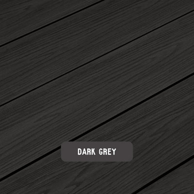 Select 5M Dark Grey Composite Decking Boards (40 pack) - 146mm x 25mm x ...