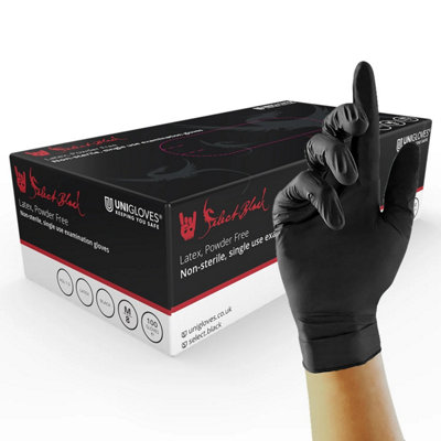 Select Black Latex Gloves (Box 100X) GT002X