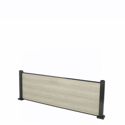 Select Composite 0.6m / 2ft Fence Panel & Corner Post - 4 Antique Flat ...