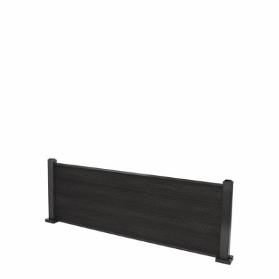 Select Composite 0.6m / 2ft Fence Panel & Post - 4 Dark Grey Flat ...