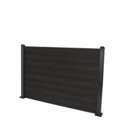 SELECT COMPOSITE 1.2M / 4FT FENCE PANEL & CORNER POST - 8 DARK GREY ...