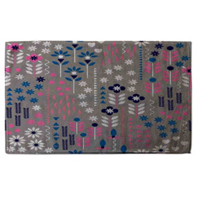 Selection of Flowers in Pink, Blue & White (Bath Towel) / Default Title