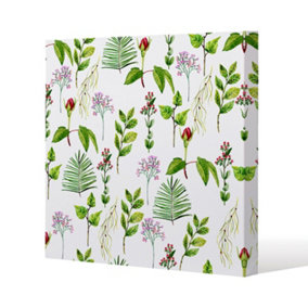 Selection of Leaves & Flowers (Canvas Print) / 127 x 127 x 4cm