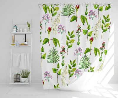 Selection of Leaves & Flowers (Shower Curtain) / Default Title Price Comparisons | Compare The Build