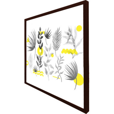 Selection of leaves (Picutre Frame) / 16x16" / Black