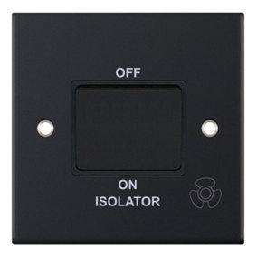 Selectric DSL11-08 M5 Fan Isolator Switch TP 10A (Matt Black)
