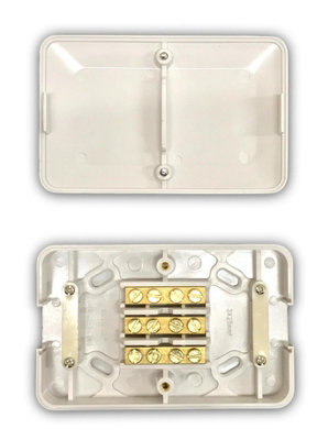 Selectric LGK829 Heavy Duty Electrical Junction Box 3 Terminal - 60 Amp (White)