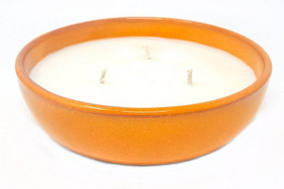 Selena Glaze Orange Wild Flowers Hand Dipped Soy Wax Candle (Diam) 14cm