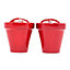 Selena Glaze Red Set of 2 Classic Outdoor Hanging Plant Pots 20cm