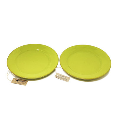 Lime green clearance dinnerware