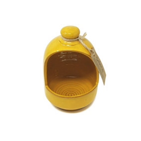 Selena Glazed Hand Dipped Solid Colour Kitchen Dining Salt Pig Yellow (D) 11cm