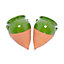 Selena Half Dipped Glaze Green Set of 2 Teardrop Hanging Plant Pots (H) 18cm