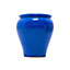 Selena Hand Dipped Glaze Blue Garden Patio Terrace Décor Vase (D) 24cm