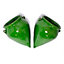 Selena Hand Dipped Glaze Green Set of 2 Teardrop Hanging Plant Pots (H) 18cm