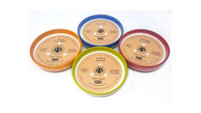 Selena Hand Dipped Glaze Mixed Set of 4 Scented Soy Wax Candles (Diam) 14cm