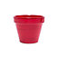 Selena Hand Dipped Glaze Red Outdoor Garden Patio Terrace Plant Pot (D) 30cm