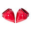 Selena Hand Dipped Glaze Red Set of 2 Teardrop Hanging Plant Pots (H) 22cm