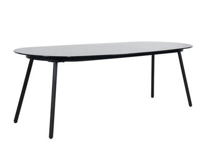 Selene Rope Weave Aluminium Dining Table with Glass Top and Cover