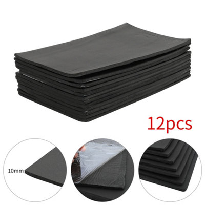 Self Adhesive 12 Sheets of Heat Sound Insulation Rubber Mats