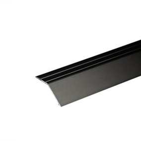 Self-adhesive anodised aluminium door floor bar edge trim threshold profile 900mm x 41mm x 16mm a47 Black