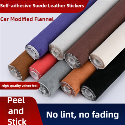 Self Adhesive Faux Suede Fabric Sticker 50x149cm Velvet Wrap Car ...
