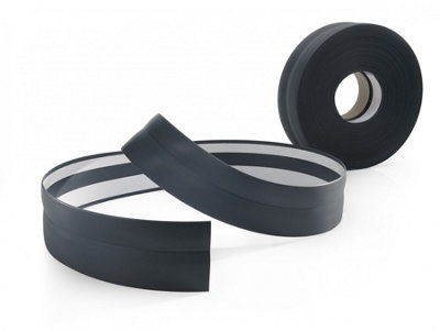 Self-adhesive flexible coved skirting board pvc strip floor wall joint k.724  25m(L) - dark gray