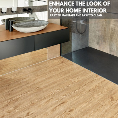 Self Adhesive Floor Planks - 36 Planks Per Pack Covering 53.8 ft² (5 m² ...