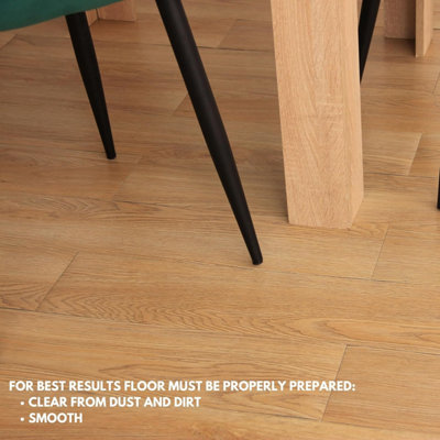 Self Adhesive Floor Planks - 36 Planks Per Pack Covering 53.8 ft² (5 m²) - Peel And Stick Vinyl Flooring in Beige Wood Effect