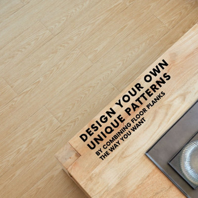 Self Adhesive Floor Planks - 36 Planks Per Pack Covering 53.8 ft² (5 m²) - Peel And Stick Vinyl Flooring in Natural Wood Effect