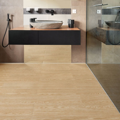 Self Adhesive Floor Planks - Pack of 10 Planks Covers 14.96 ft² (1.39m²) - Peel And Stick Vinyl Flooring Natural Wood Effect