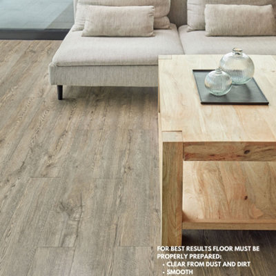 Self Adhesive Floor Planks - Pack of 7 Planks Covers 10.47 ft² (0.97m² ...