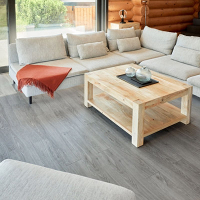 Self Adhesive Floor Planks - Pack of 7 Planks Covers 10.47 ft² (0.97m²) - Peel And Stick Vinyl Flooring in Grey Wood Effect