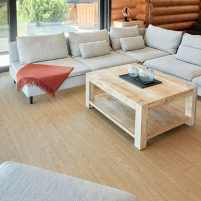 Self Adhesive Floor Planks - Pack of 7 Planks Covers 10.47 ft² (0.97m²) - Peel And Stick Vinyl Flooring in Natural Wood Effect