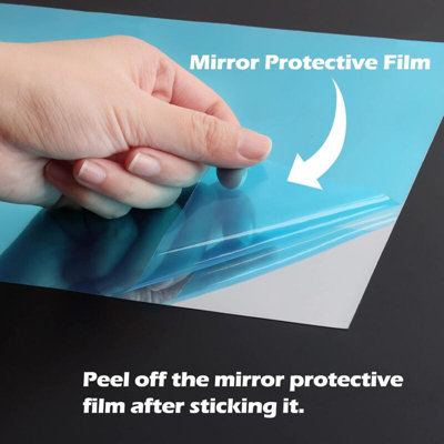 Self Adhesive Mirror Stickers Flexible Glass Free Reflective for Crafts ...