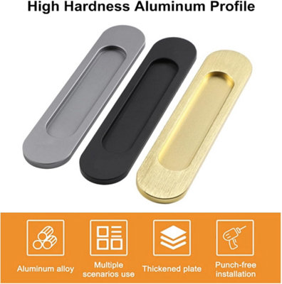 Self-adhesive oval gold handles, 15cm, aluminum sliding door handle ...