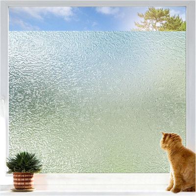 Self-adhesive privacy window film 90cm x 2m - Frosted, decorative, and ...