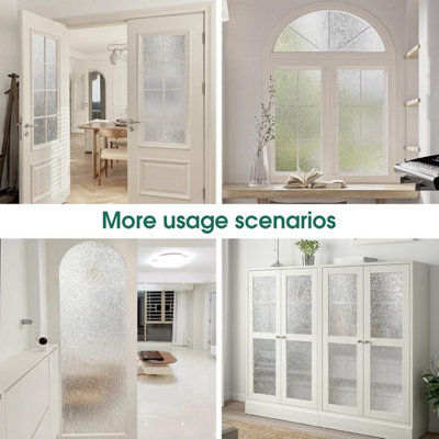 Self-adhesive privacy window film 90cm x 2m - Frosted, decorative, and ...