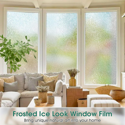 Self-adhesive privacy window film 90cm x 2m - Frosted, decorative, and ...
